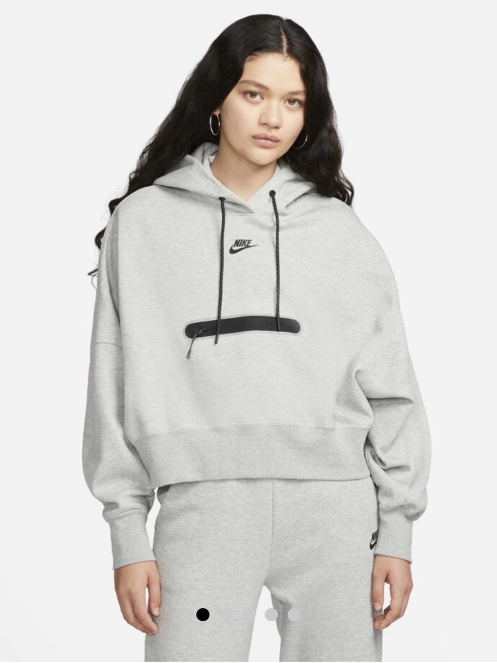 Nike Sportswear Tech cropped oversized hoodie S